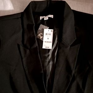 NEW SUIT JACKET, BLACK, SLIT IN SLEEVE, BUTTON CLOSE $76 sz 12 - 14 L, large